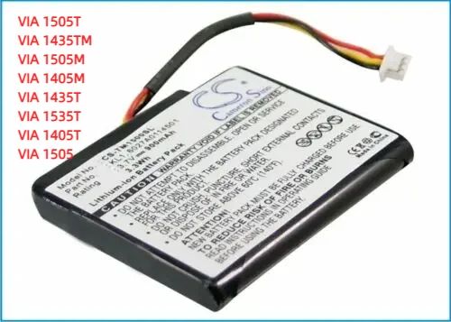

Аккумулятор 900 мАч для TomTom VIA 1400M, VIA 1405, 1435T, VIA 1435TM, VIA 1505, VIA 1535T