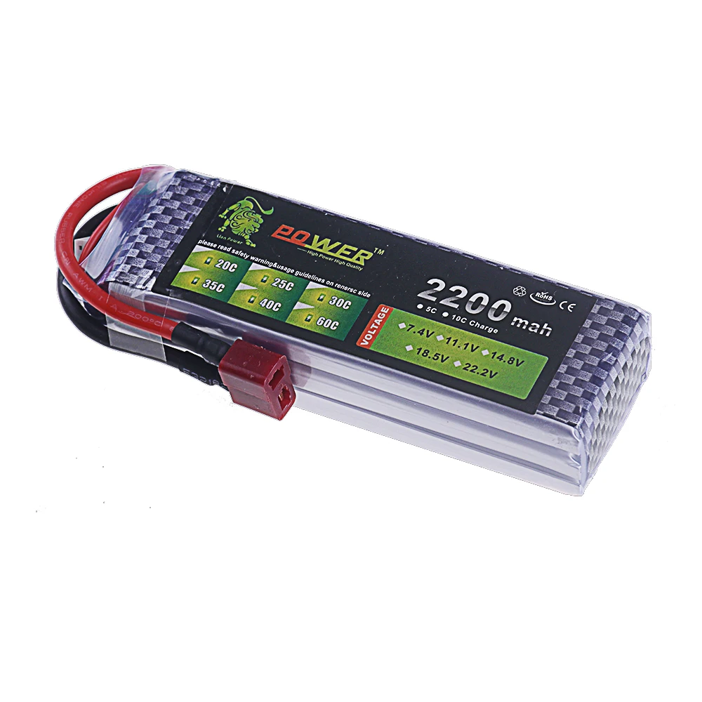 11.1V LiPo pil 3S 1500mah 1800mAh 2200mah 2700mAh 3300mAh 5200mAh 7200mAh Deans T konektörü XT60 RC araba FPV yarış Drone için