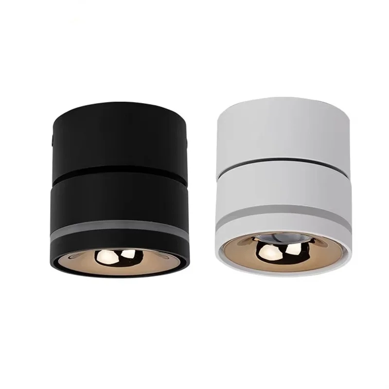 Imagem -05 - Downlights Led Reguláveis Montados na Superfície Holofotes Cob de Alumínio Lâmpada do Teto Ajustável para Loja 10w 12w 15w 18w ac 90260v