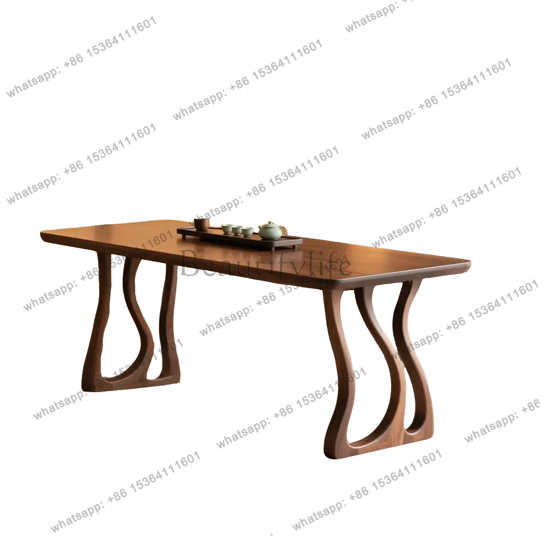 

Новый чайный столик и стул из североамериканского черного ореха в китайском стиле, сочетание домашнего стула из цельного дерева