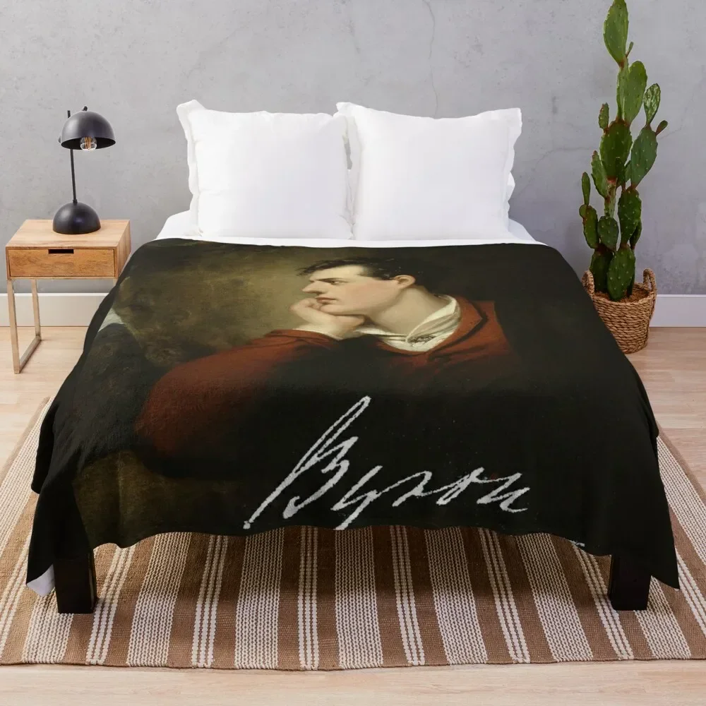 

Lord Byron - Romantic poet Throw Blanket blankets and throws decorative Decorative Sofas Blankets