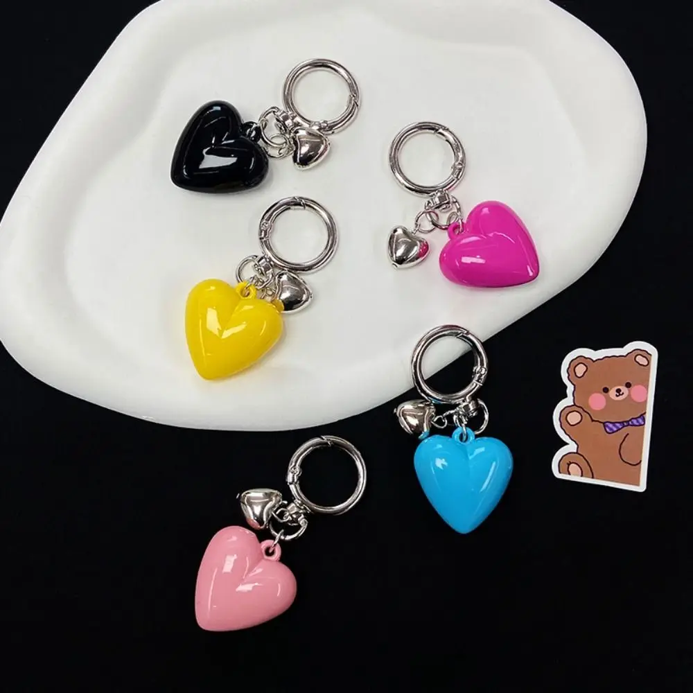 keyring Y2k Love Keychain Big Hearts Fashion Metal Heart Keychain Alloy Ins Fashion Alloy Keychains Girls