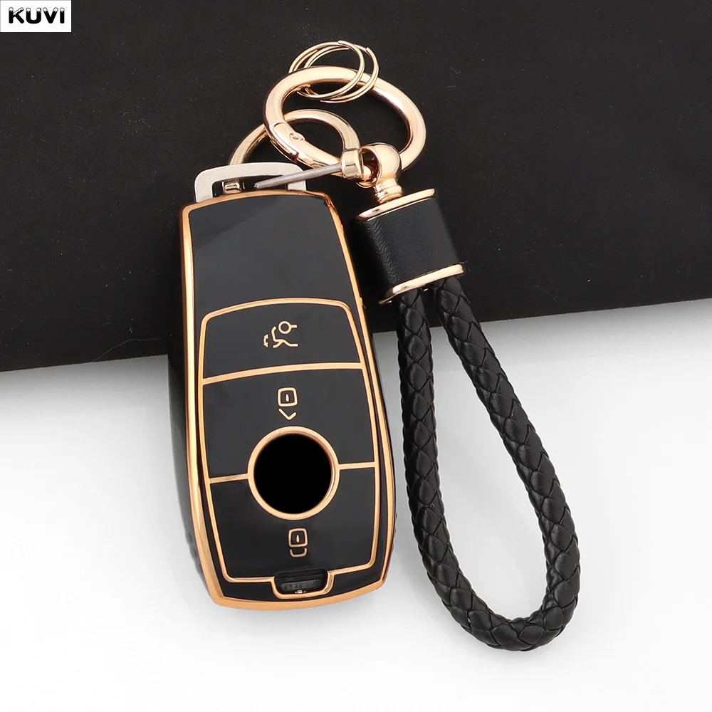 Fashion TPU Style Car Key Case Cover For Mercedes Benz A C E S G Class GLC CLE CLA GLB GLS W177 W205 W213 W222 X167 AMG Keyless - view 3