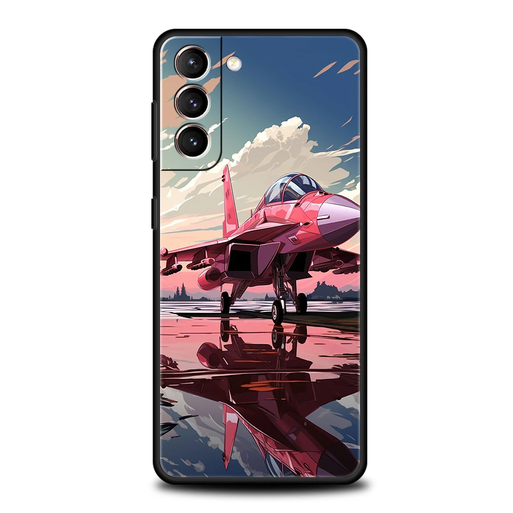 Coque en silicone antichoc Sky Jet Fighter, housse de téléphone, sacs pour Samsung Galaxy S24, S23, S22, S20, S21, FE Ultra, S10, S10E, S9, S8 Plus, 5G