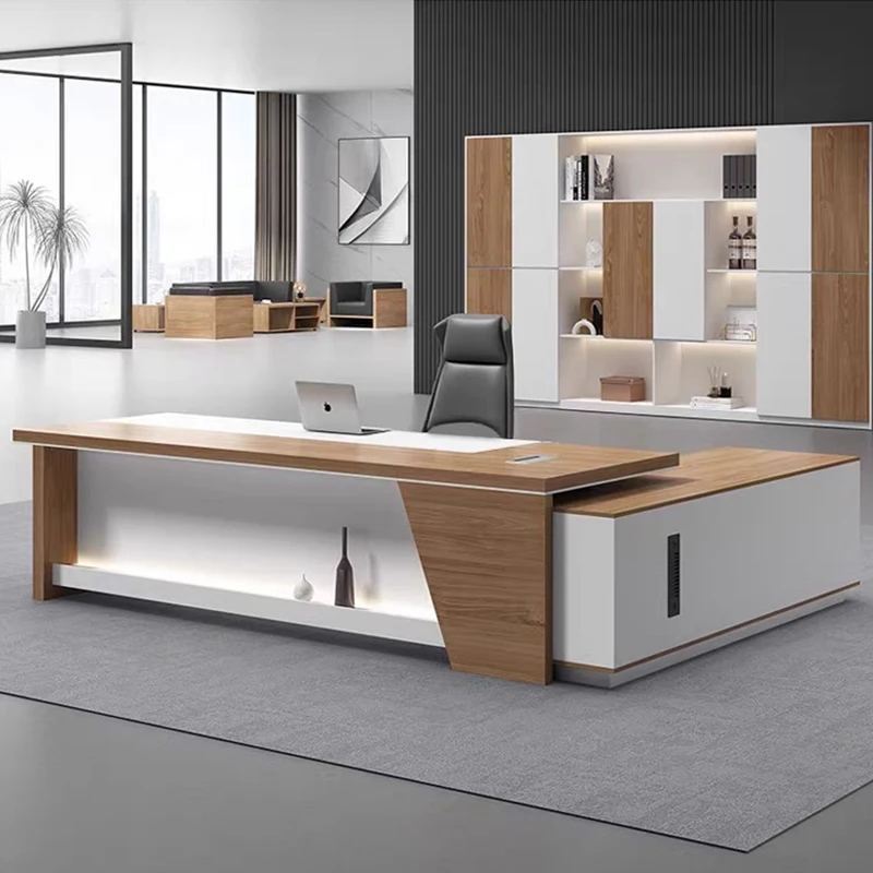

Designer Unique Boss Table Chinese Unusual Customized Reading Gaming Desks Modern Chair Cabinet Mesa Escritorio Office Furniture