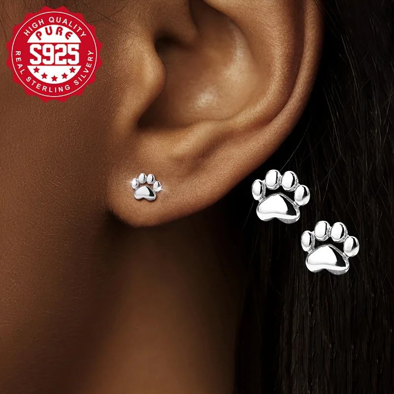 

S925silver,cat claw earrings, women's fashion earrings, exquisite and compact, suitable for pet lovers, versatile for daily wear
