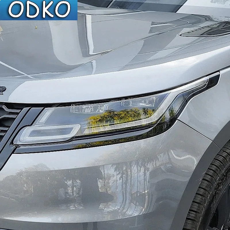 Car Headlight Tint Smoked Black Protective Film TPU Stickers For Range Rover Velar 2017-Present Accessories Anti-Scratch Repair