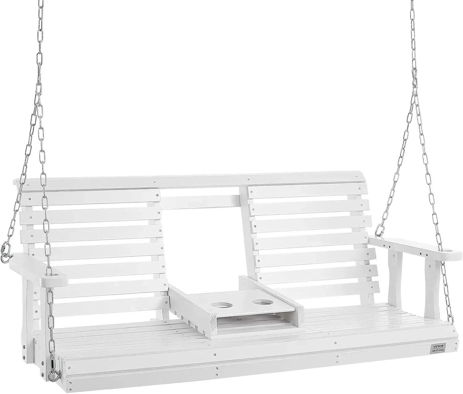 Wooden Porch Swing 5 ft, Patio Bench Swing for Courtyard & Garden, Upgraded 880 lbs Strong Load Capacity, Heavy Duty Swing