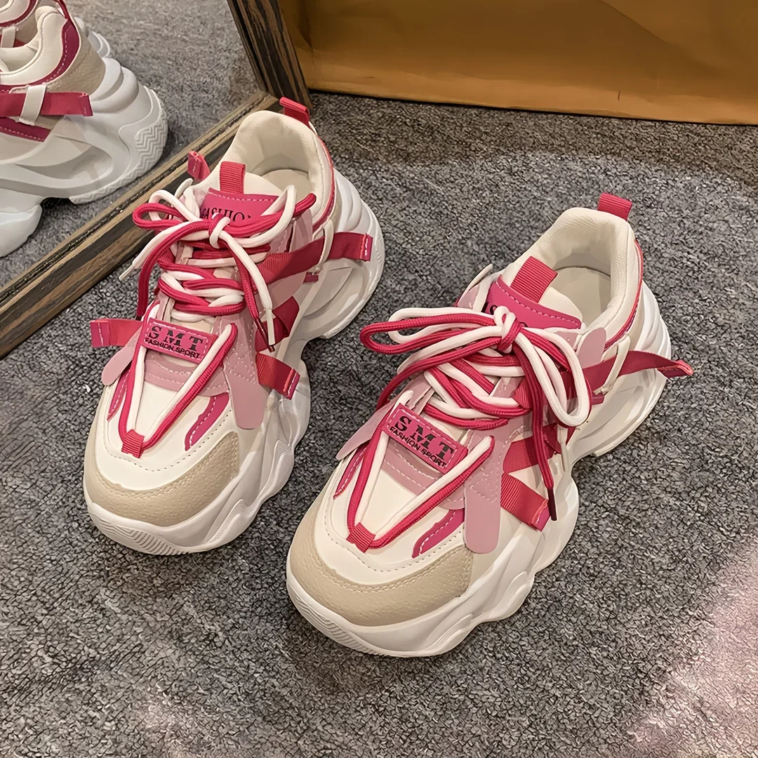 Chaussures de papa à semelle épaisse pour femmes, baskets tendance, Style influenceur Ins, décontractées, nouvelle collection hiver 2025, offre spéciale