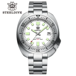 STEELDIVE New Arrival SD1981 Stainless Steel Bezel Super Luminous 200M Waterproof NH35 Automatic Dive Watch with Milled Clasp