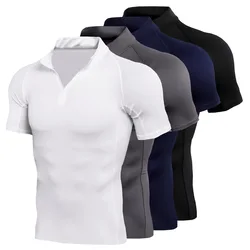 Men Shaper Shirts Zipper Slim Body Muscle Tops Sweat Dry Underwear