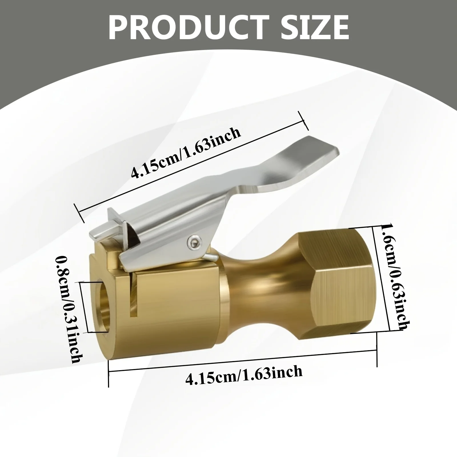 1/2Pcs Heavy Duty Brass Lock-On Air Chuck, Straight Open Flow with Clip, 1/4