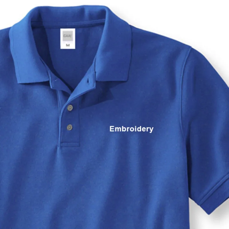 Polo Bordado Personalizado GAAJ 100% Algodón Su Diseño Logo de Marca Empresa Eslogan Camisa Polo Hombres Mujeres Uniforme Ropa de Trabajo Regalos Personalizados Premium 230gsm 7.7oz