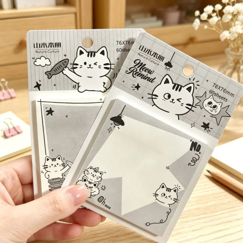 24pcs/lot Kawaii Cat Memo Pad Sticky Notes Cute N Times Stationery Label Notepad Bookmark Post School Supplies