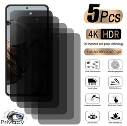 5Pcs Privacy Tempered Glass For Vivo iQOO Neo 6 7 Pro SE Screen Protector V30 Lite V21 Y33 Y53s V25E Y20S Y15S Y02S Y02T