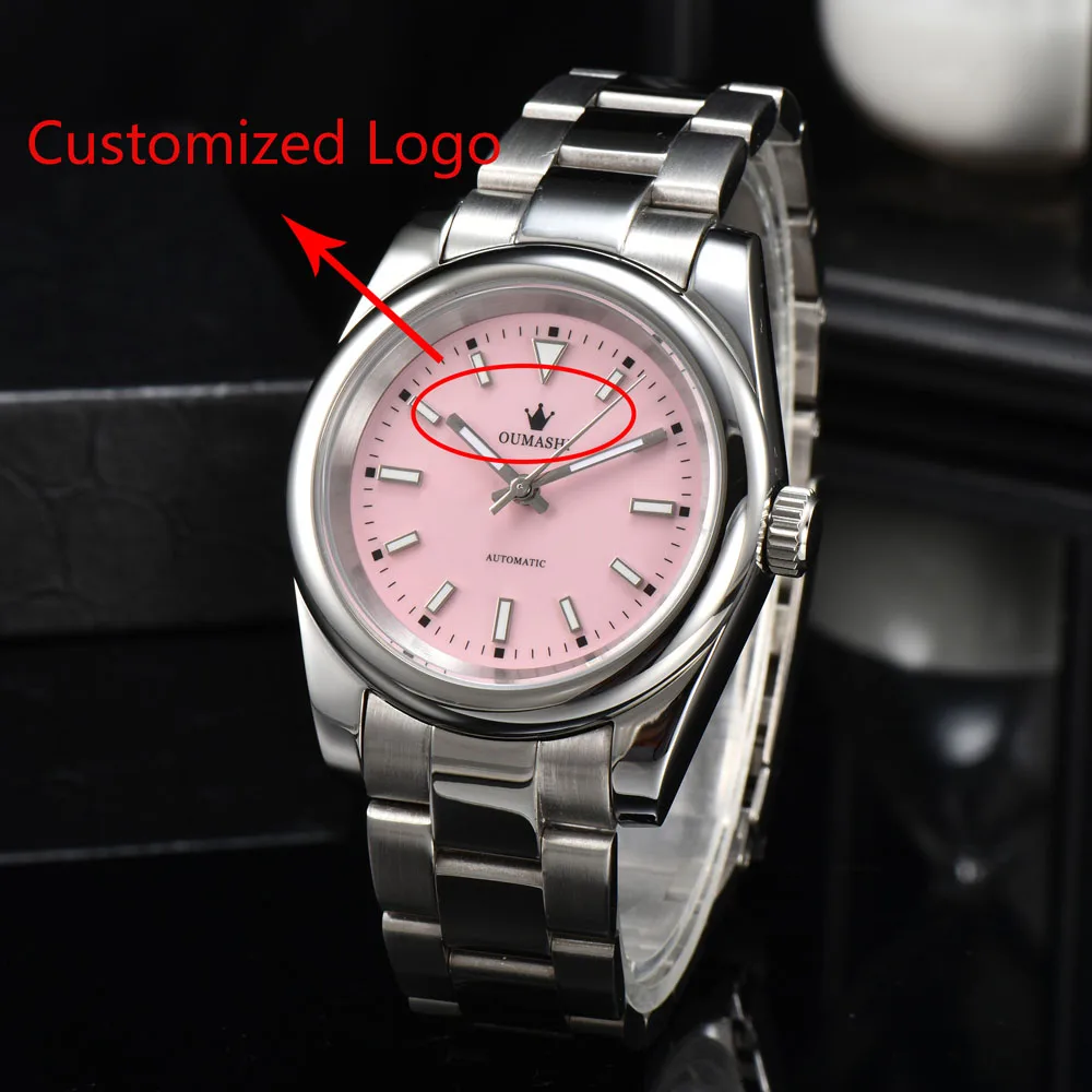 

39mm luxury men's NH35 automatic wristwatches with stainless steel bracelet Japanese NH35 automatic movement can customized logo