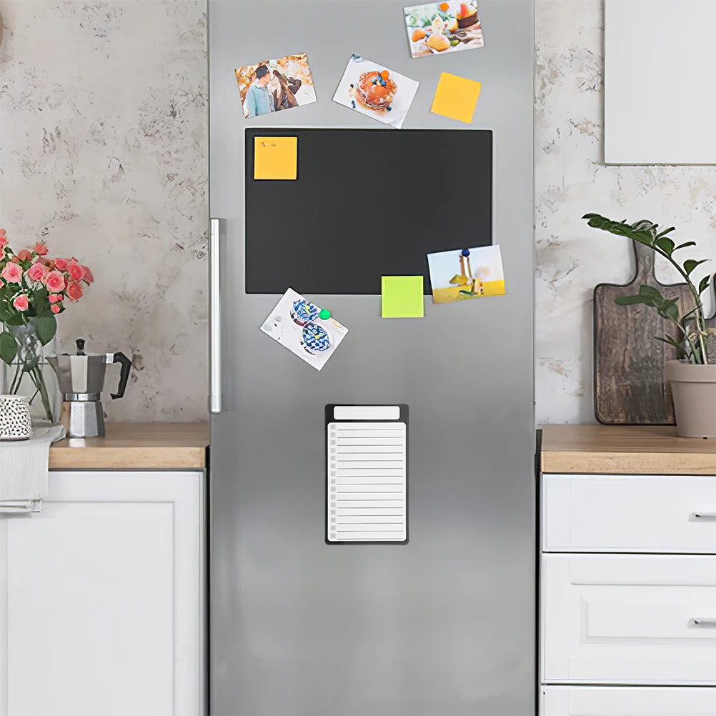 

3pcs Fridge Magnet Checklist Boards Blank Calendar PET Reusable Dry Erase Grocery List Magnetic Whiteboard for Home Office