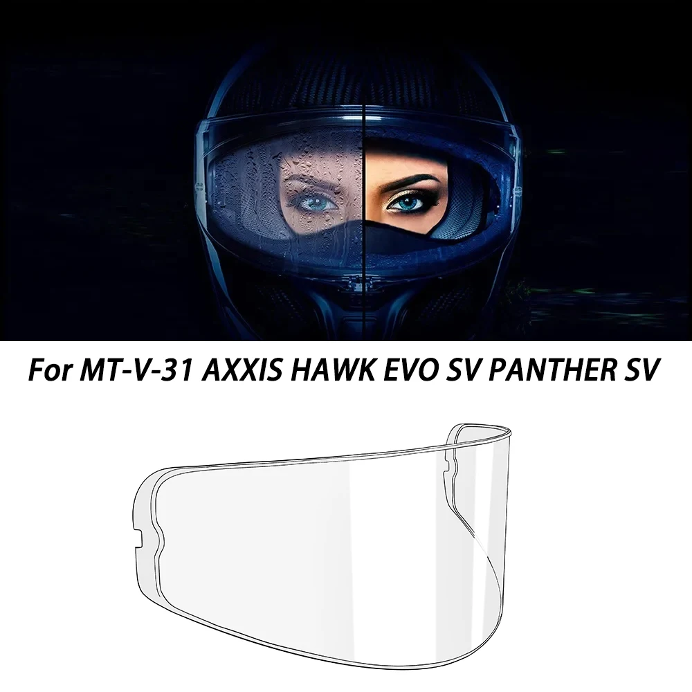 Motorcycle Helmets Lens Film For MT-V-31 AXXIS HAWK EVO SV PANTHER SV Helmet Visor Anti Fog Film