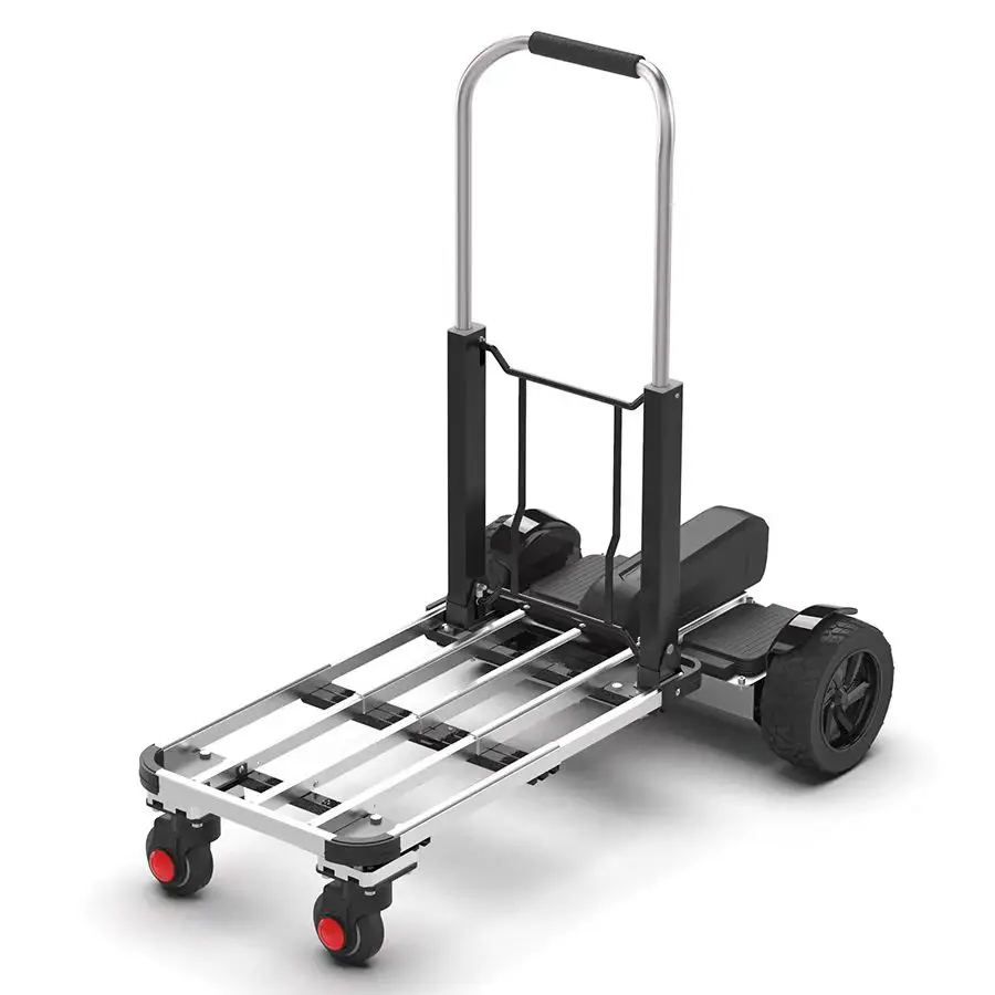 130kg Lithium Battery Type Electric Hand Trolley for Logistics Warehousing Material Handling Foldable Hand Trolley