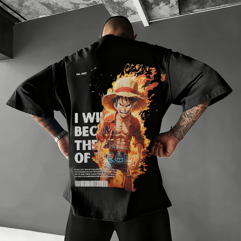 Unisex One Piece Luffy Anime T-Shirt Männer Frauen Sommer Baumwolle Kurzarm T-Shirt Cartoon Print Streetwear Casual Grafik Tops 2026