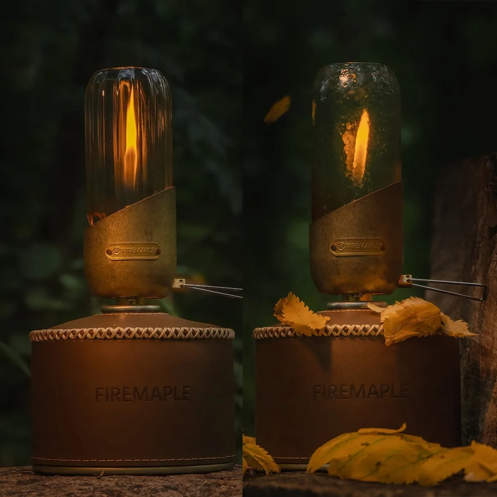 Fire Maple Orange Copper Gas Lantern Outdoor Romantic Ambiance Gas Lamp Isobutane Fuel Lights for Camping Hiking Backpacking