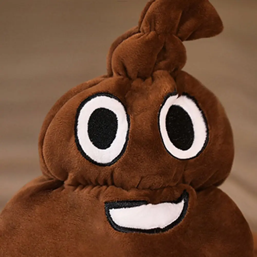 Poupées en peluche colorées de caca marron, jouet doux au beurre de dessin animé, chapeau de fête