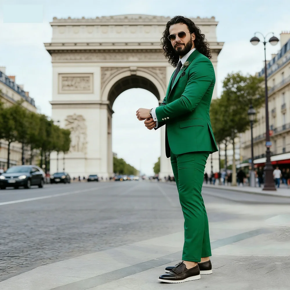 

Elegant Brown Wedding Tuxedo for Men Slim Fit Peak Lapel Formal Groomsmen Suiting Mais Recentes Designs Terno De Casamento