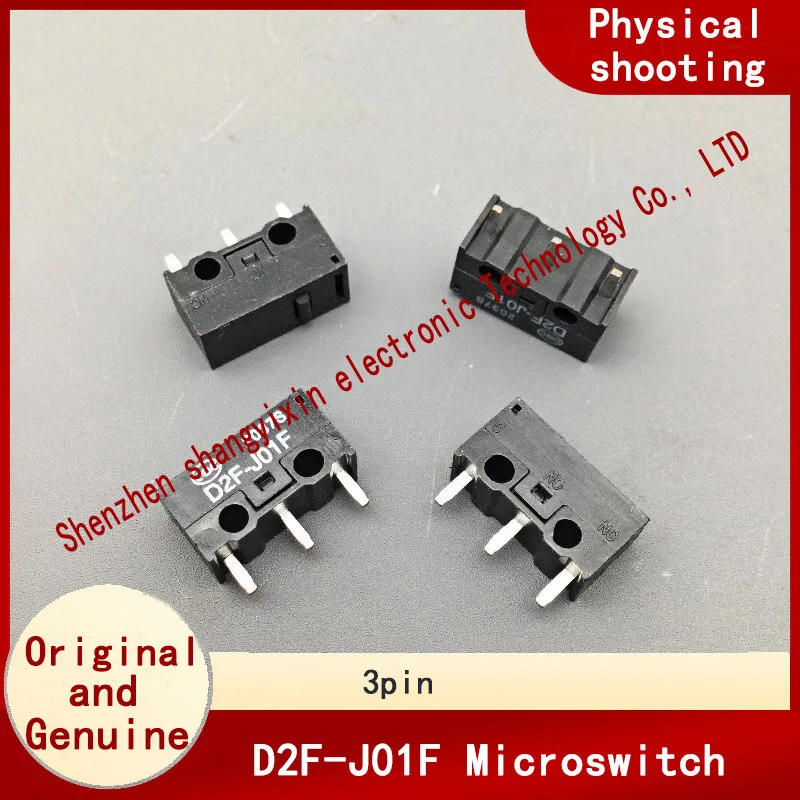 Microinterruttore originale D2F-J01F rilevamento del contatto della luce limite di corsa a tre pin Ripristino il pulsante del mouse