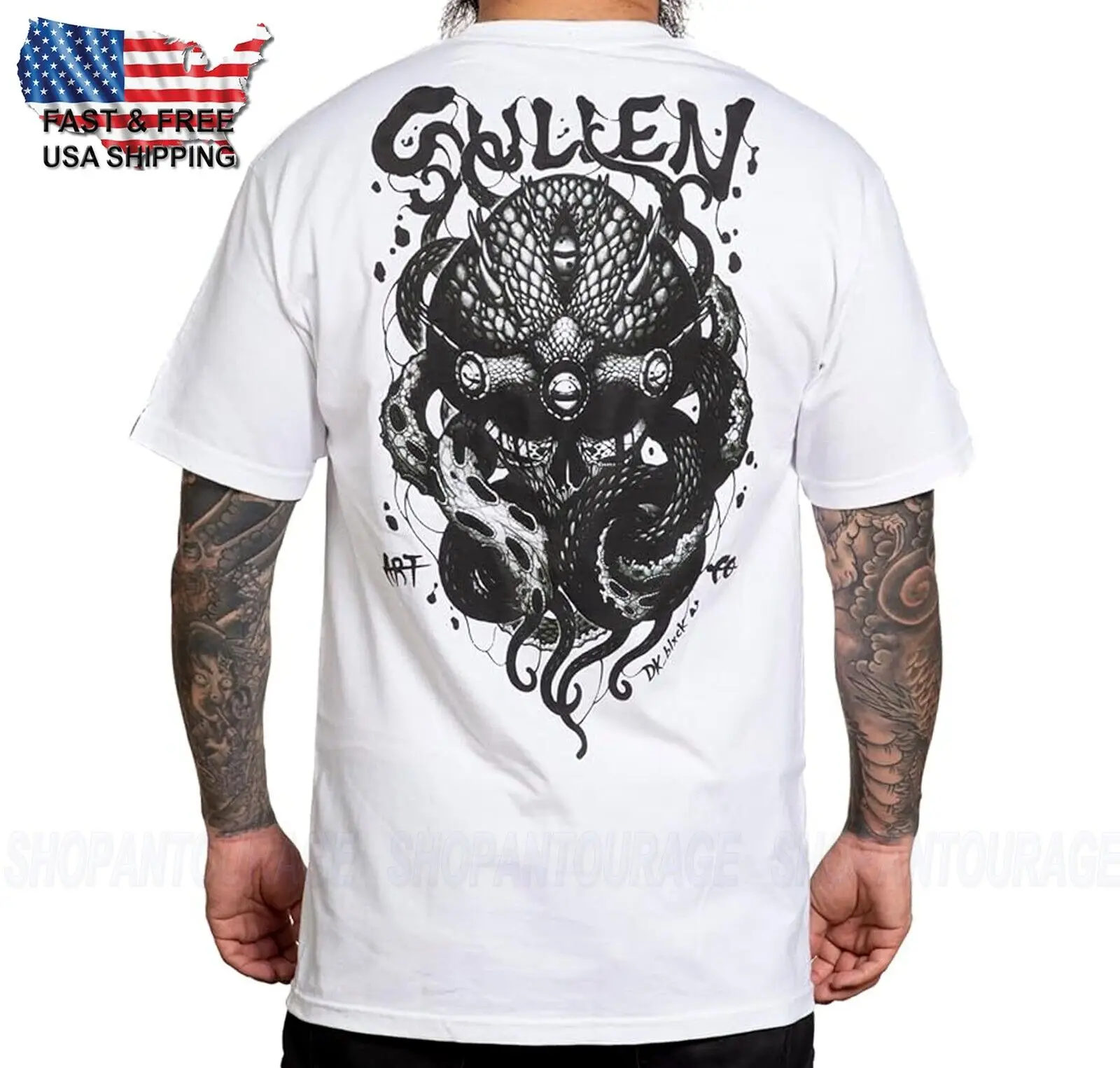 Sullen Art Collective Blxck Octopus Standard SCM6469 Short Sleeve Men`s T-shirt