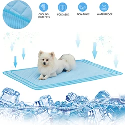 Esterilla refrescante para perro, alfombrilla transpirable para sofá, cama lavable y fresca, ideal para mascotas medianas y grandes, ideal para el verano