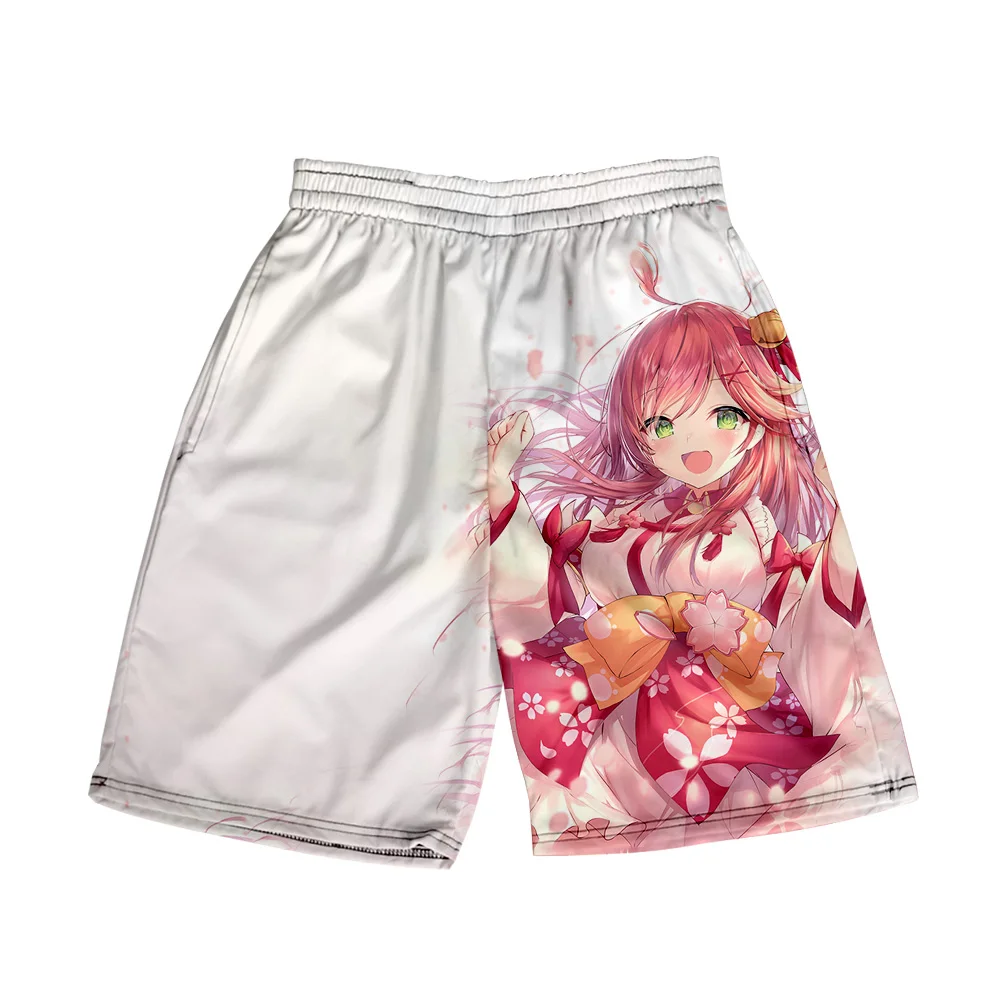 HOLOLIVE VTuber Sakura Miko Anime Short Pants Beach Shorts Women Men Streetwear 3D Cartoon Pants