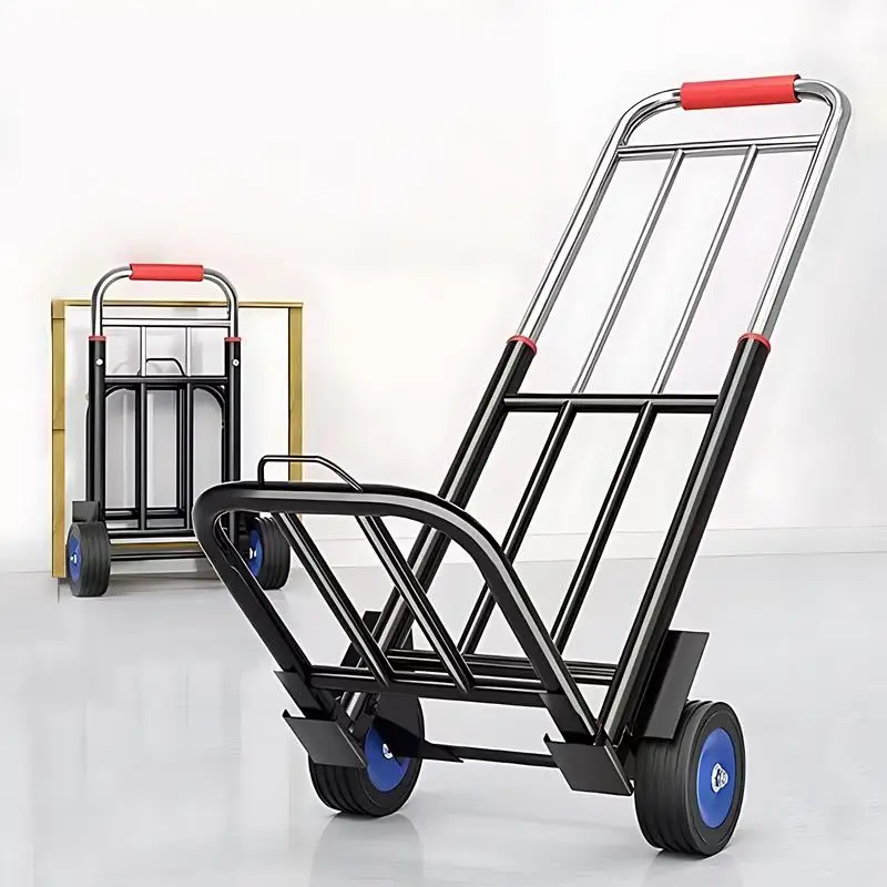foldable-small-hand-pulled-shopping-cart-portable-moving-cargo-truck-household-stainless-steel-rubber-wheel-trolley-cart