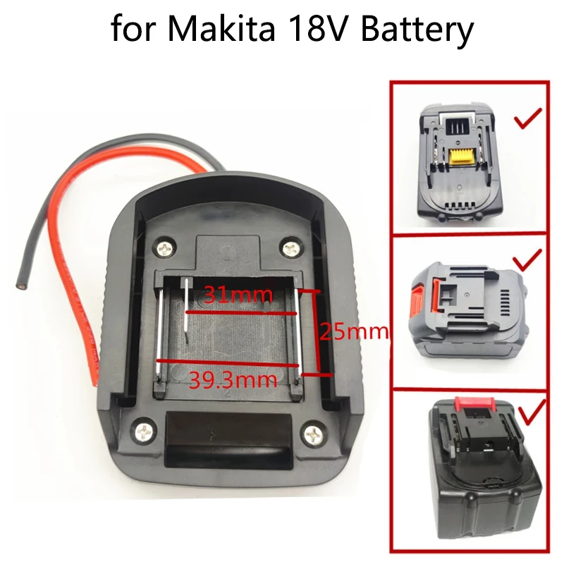 

Адаптер для аккумуляторов Makita 18V 21V BL1830 BL1840 BL1850 Li-ion, кабель-коннектор для самостоятельной подключения, выходной адаптер для электрической дрели