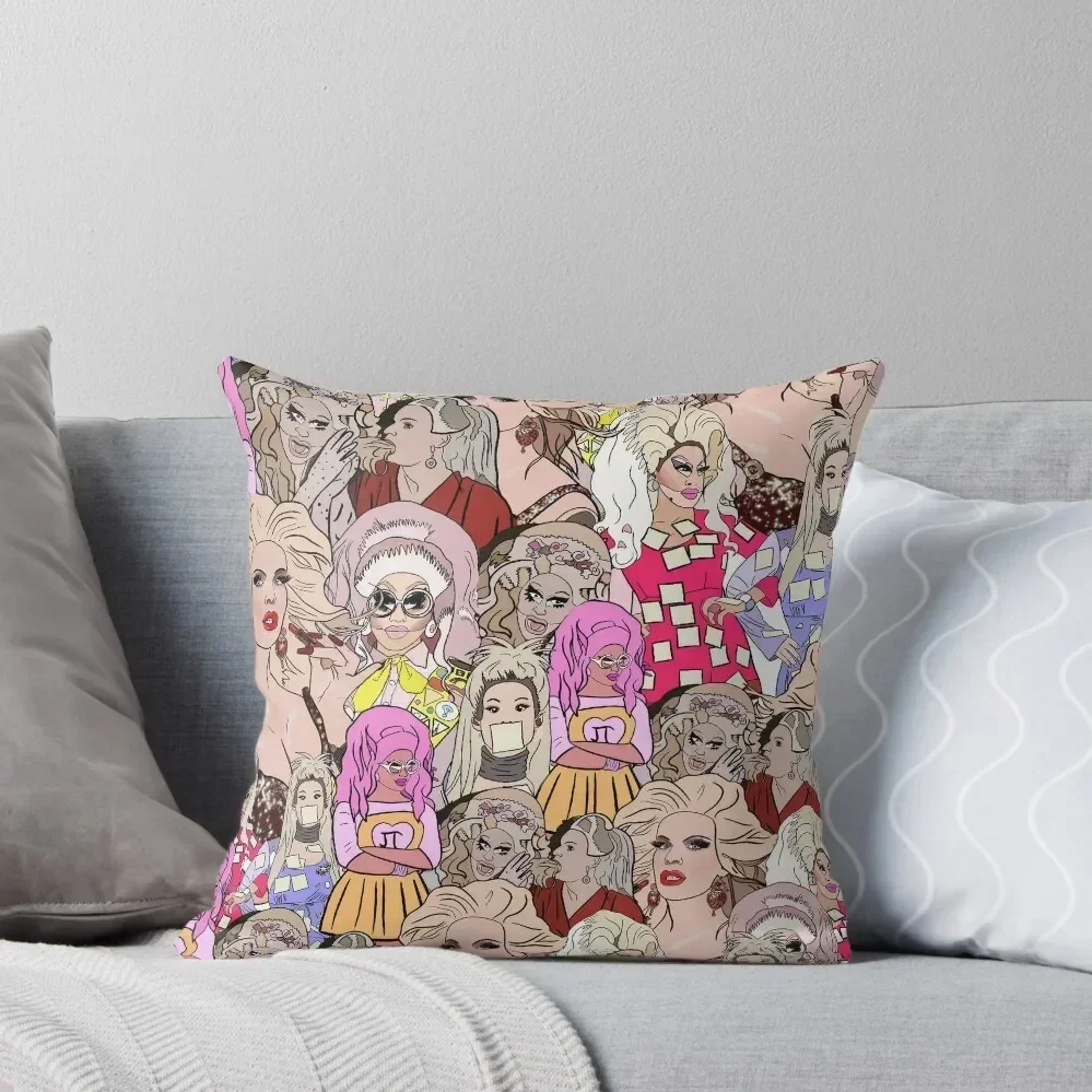 

Katya and trixie pattern Throw Pillow Cusions Cover Couch Cushions Luxury Pillow Case christmas cushions covers pillow