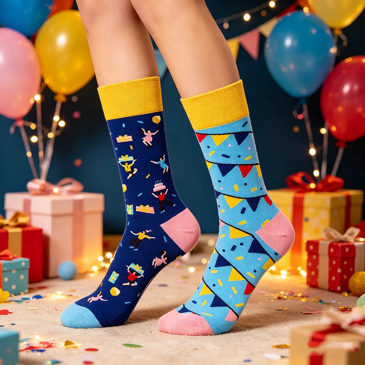 3 Paar Modische Casual Harajuku Socken für Damen und Herren, Lustige Socken mit Obst-, Lebensmittel-, Bier-, Streifen- und Karomuster, Baumwollsocken für Herren