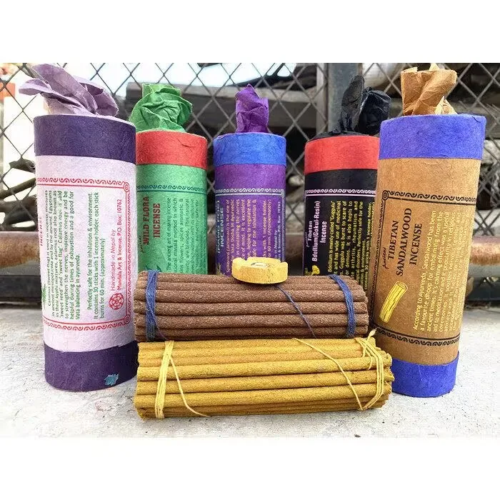 Nepal Handmade Tibetan Cedar Incense Sticks, Traditional Healing Aroma, Lemongrass Mint Cinnamon Fragrance