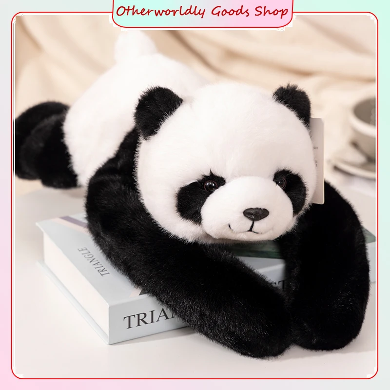 Poupée en peluche Panda couché, jouets en peluche pour Collection de décoration, cadeaux de vacances, variantes de raton laveur paresseux disponibles, doux