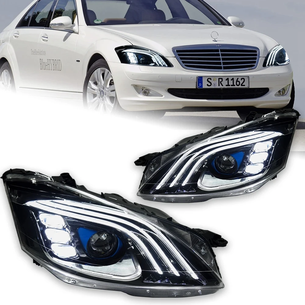 Car Lights For W221 Headlight Projector Lens 2006-2013 S-Class Head Lamp S350 S400 S450 S500 LED Headlights Drl Automotive