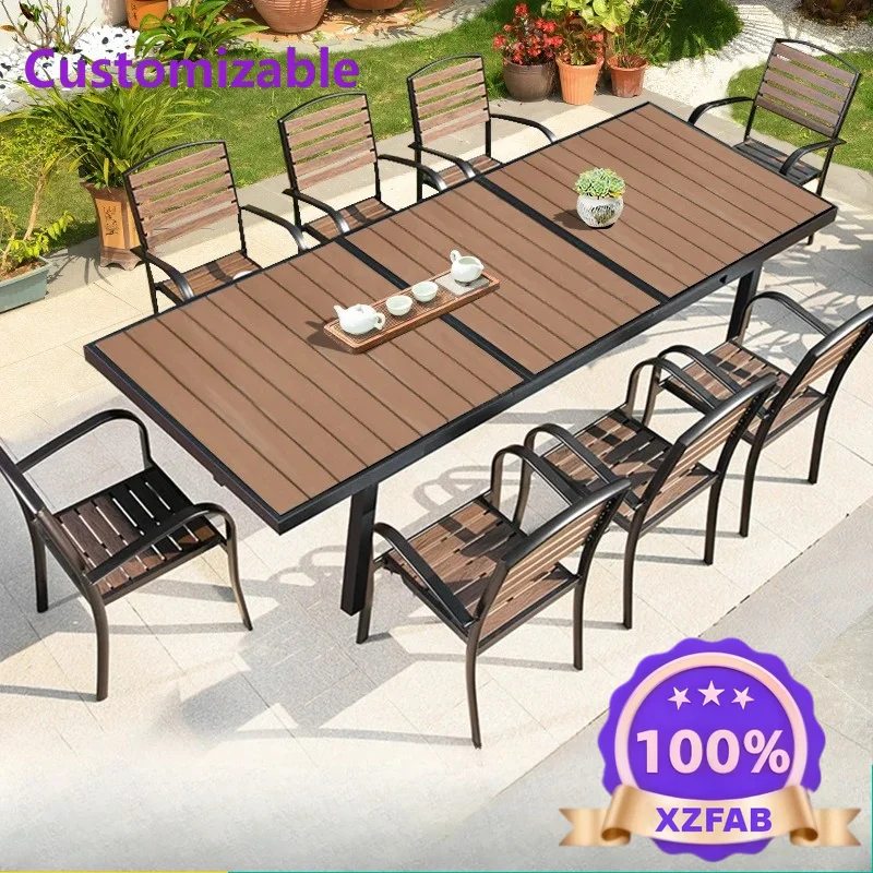 Directo de Fábrica 2026: Los Mejores Mesas Retráctiles de Plástico y Madera para Patio, Villa, Jardín, Terraza Exterior