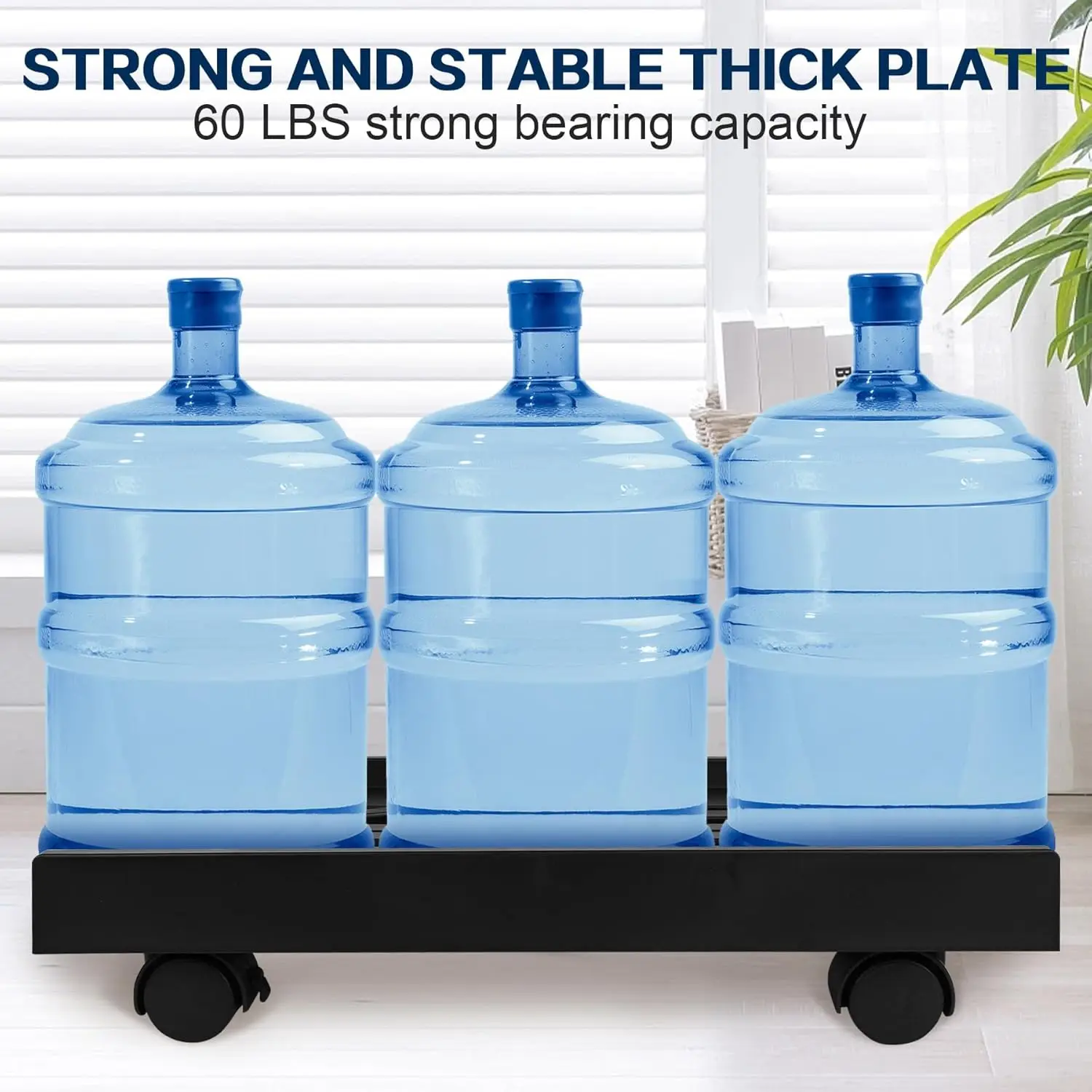 Adjustable Mobile CPU Stand, Heavy-Duty Desktop Stand with Rolling Caster Wheels, PC Riser Fits Most PC Gaming Desk Accessories