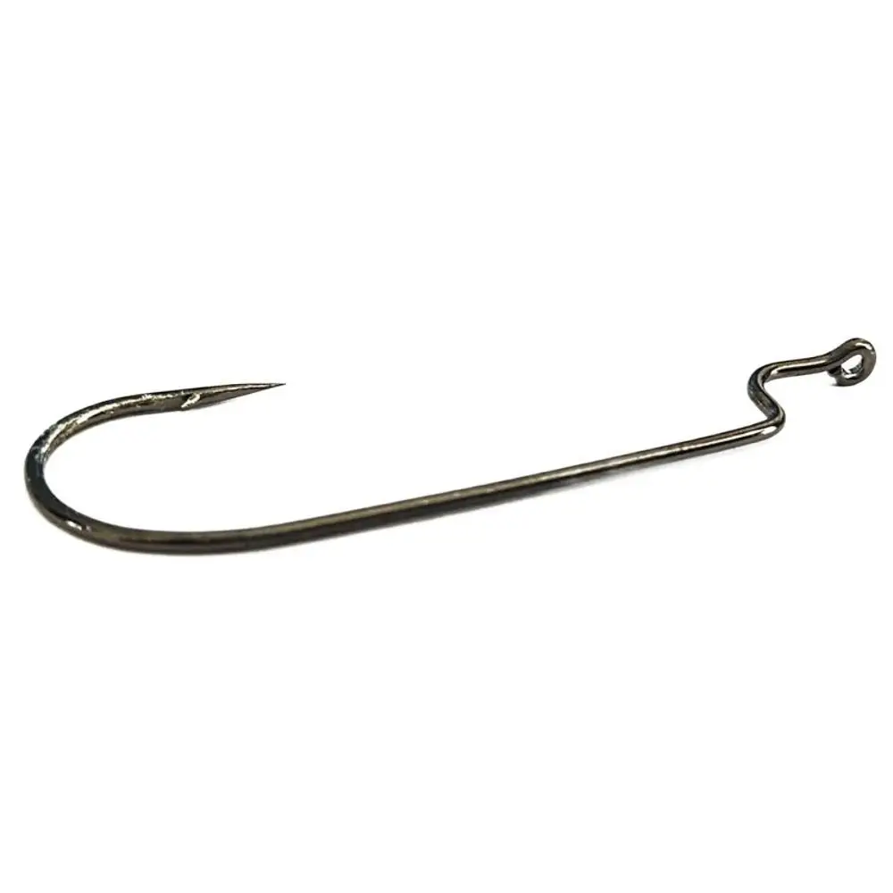 50PCS Texas fishing 4#-5/0# Wide Belly Crank Hook Automatic Flip High Carbon Steel Sea Fishing Hook Anti Detachment Barbed Bass