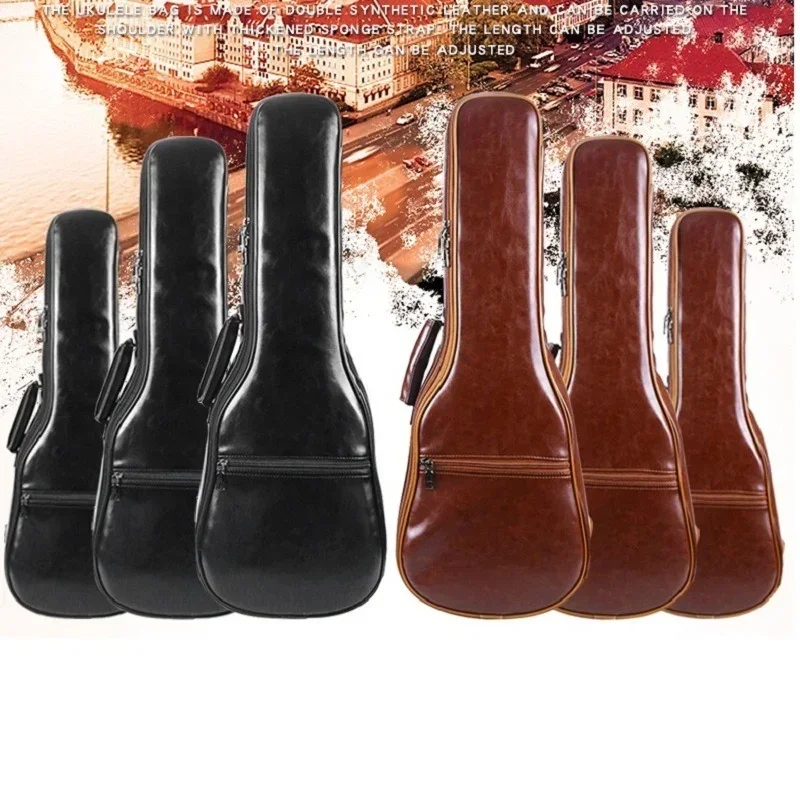 21/23/26-inch Waterproof Thickened PU Leather Guitar Backpack Yukrili Box Instrument Accessories