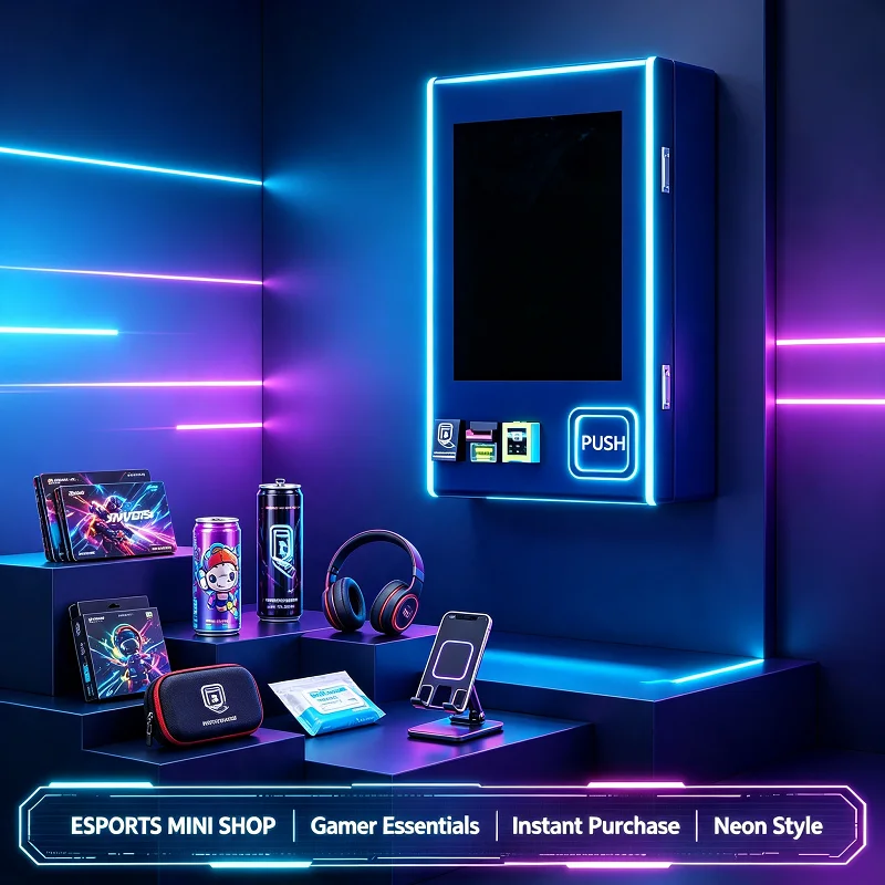 Wall Mounted Vending Machine Card Game Drop Dispenser Self-Service Snack Drink Tray for Corridor Hall