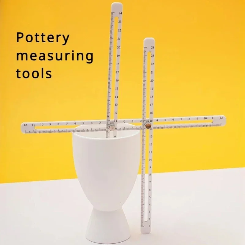 Ceramic Measuring Rule Combo Tool Set Multifunctional Depth/Thickness/Caliber Measuring Ruler Pottery Tools Polymer Clay Tools