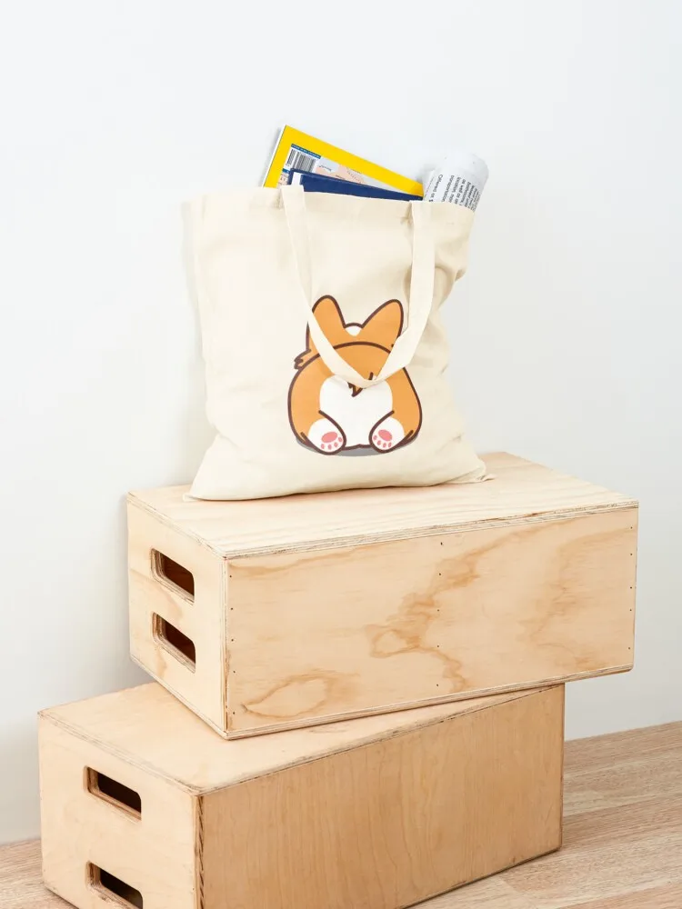 Cute Corgi Butt Tote Bag reusable shopping bag shopping bag logo Canvas cute pouch