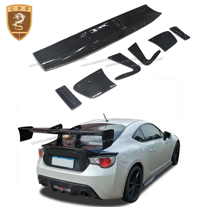 Real Carbon Fiber GT Wing Spoiler For Toyota Gt 86 Subaru brz V Style Rear Spoiler Professional Track Car Styling Accessories