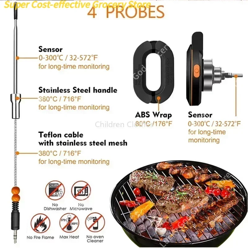 جديد الغذاء الطبخ بلوتوث اللاسلكية شواء ميزان الحرارة عن بعد تحقيقات الذكية الرقمية بلوتوث الشواء ميزان الحرارة App التحكم المجاني #5