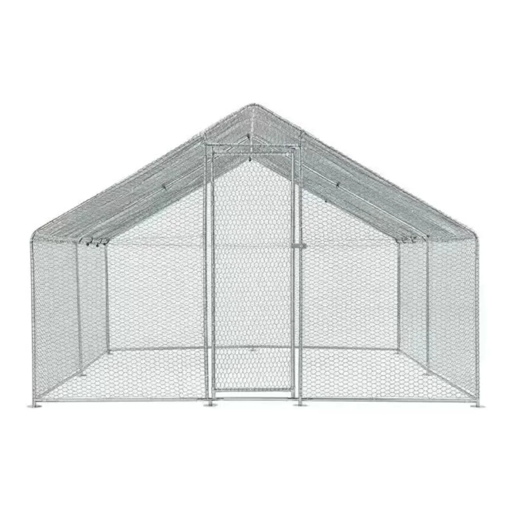 Professional Outdoor Backyard Eco-Friendly Windproof Chinese Large Metal Chicken Coop Cage Houses With Cover