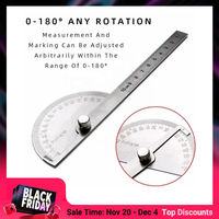 Hot Sell New Protractor Angle Ruler Dividing Gauge Angle Ruler 180 Degree Semi Circular Carpenter Angle Ruler 14cm 1PC
