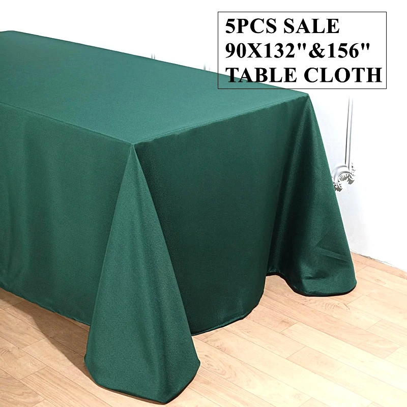 

1pcs Sale 90x156inch Rectangle Poly Table Cloth Banquet Tablecloth For Wedding Event Christmas Hotel Decoration